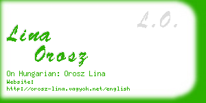 lina orosz business card